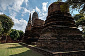 Ayutthaya, Thailand. Wat Phra Ram, A series of chedi located north of the west viharn.